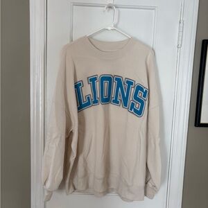 Abercrombie & Fitch Detroit Lions Graphic Oversized Sunday Crew